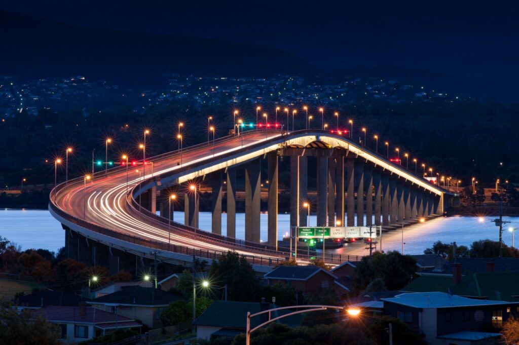 Tasman Bridge at Night